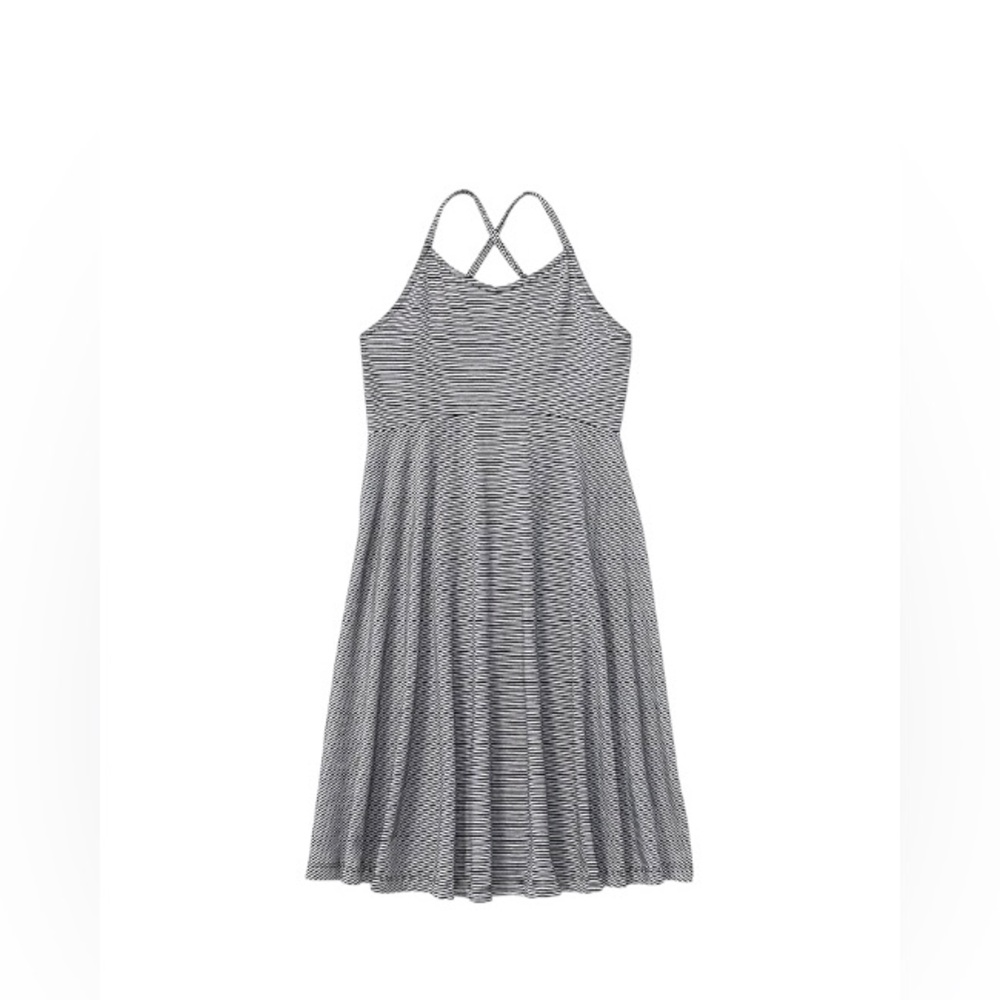 Old Navy girls Fit & Flare dress stripped black white S 6 7